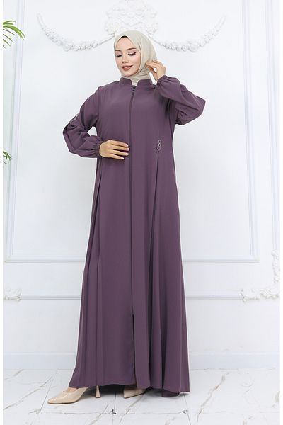 sefamerve Φερμουάρ Ferace - Dusty Rose 6203-01 λεπτομερές κουμπί