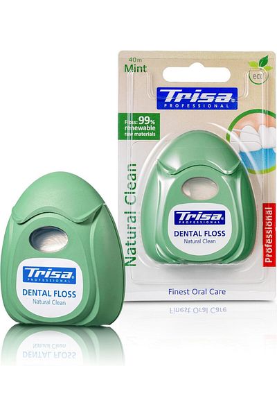Trisa Professional Natural Clean Dental Floss Finest Oral care,Made in Switzerland, 40m