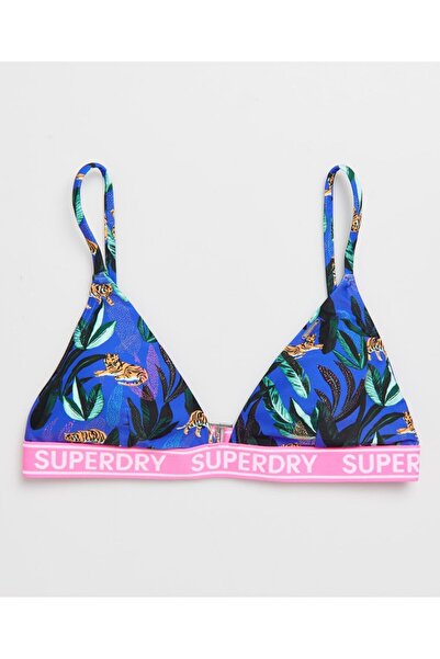 SUPERDRY Tri Jungle Fixed Blue Swim Bra