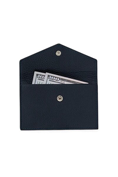 Garbalia Davos Stylish Black Genuine Leather Envelope Women's Wallet - Thin Design Card Holder