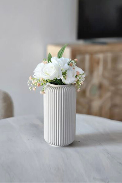 hoga Decoraktif Spiral Tasarımlı Modern Vazo 18 cm