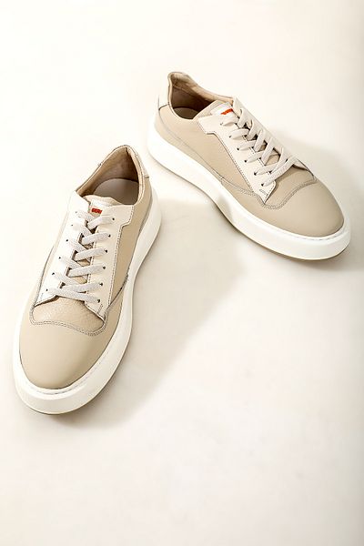 GERARDO AYAKKABI Ανδρικό Sneaker από Γνήσιο Δέρμα - Μπεζ
