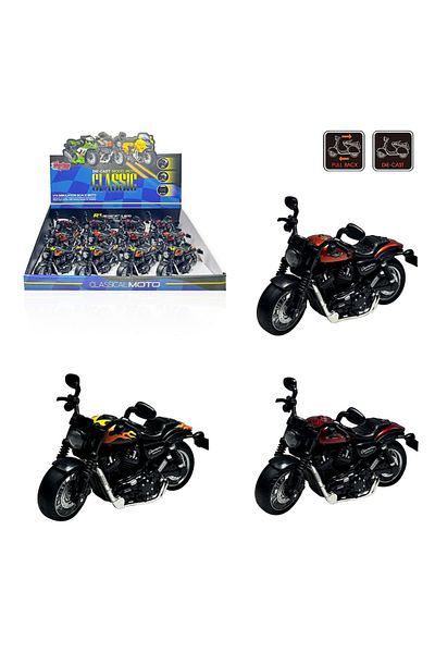 SUDESA OYUNCAK 1:14 Metal Motorcycle Pull Drop Die-Cast Classic My66-M2115 (1 Pcs)