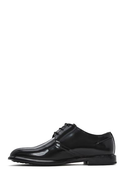Derimod Men's Black Laced Leather Classic Shoes 25Sfd 601622