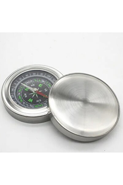 gaman Stainless Steel Mini Pocket Compass, Function Camping Hiking Direction Indicating Compass