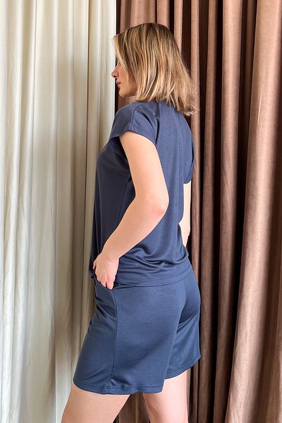 ModaPlaza Women's Polo Neck Shirt Shorts Suit 6127