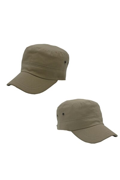 derikem Erkek Yazlık Kastro Şapka Kasket Outdoor Castro Kep Bej