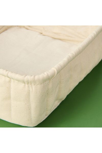 Simple Living سلة منظمة مربعة، كريمي، 26x26x8 سم، حل تخزين مزخرف وأنيق
