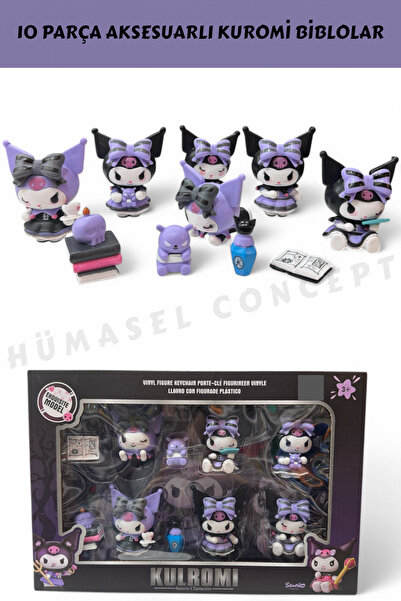 YILDIRIM OYUNCAK Kutulu 10 Parça Aksesuarlı Kaliteli Sert Biblo Kuromi Model ...