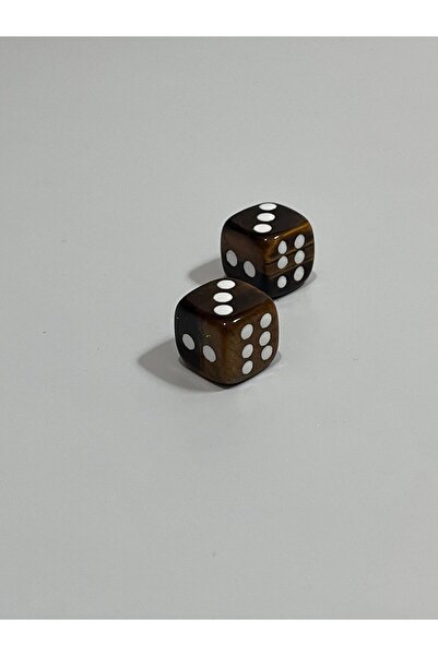 DURAN TAKI TASARIM Natural Stoned Tiger Eye Dice