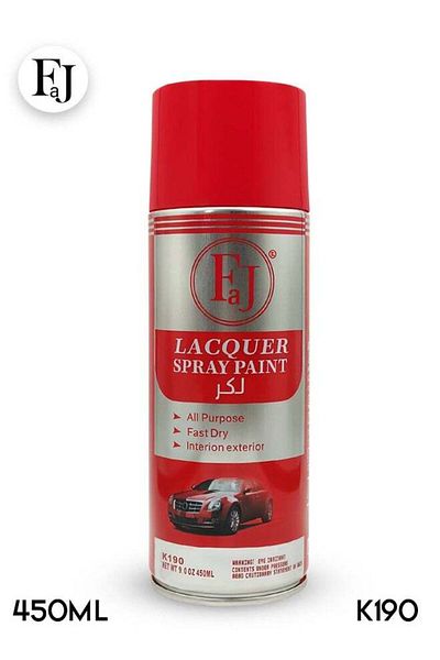 FAJ Lacquer Spray Paint 450ML High Gloss Fast Dry Multi Surface Corrosion Resistant UV Protection fo
