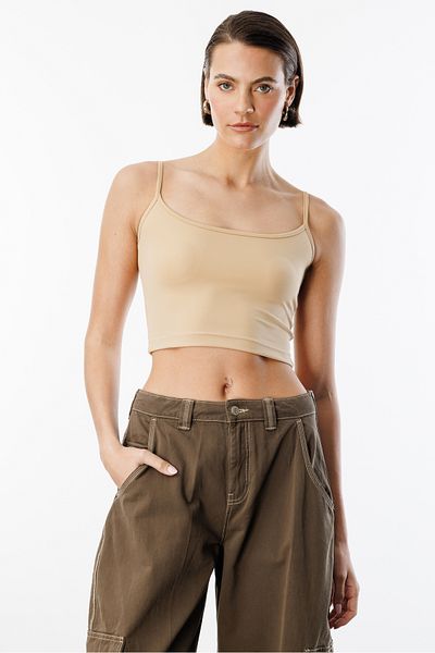 GENIUS STORE Crop Top cu curele din frânghie pentru scuba pentru femei CROP-ATLET
