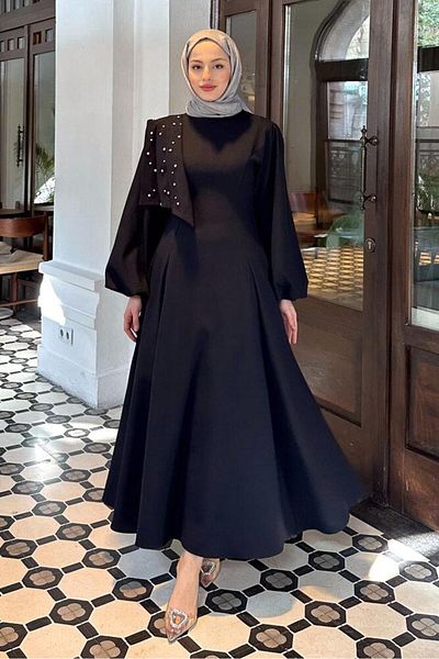 Ovn. Φόρεμα Crepe Stone - Navy Blue