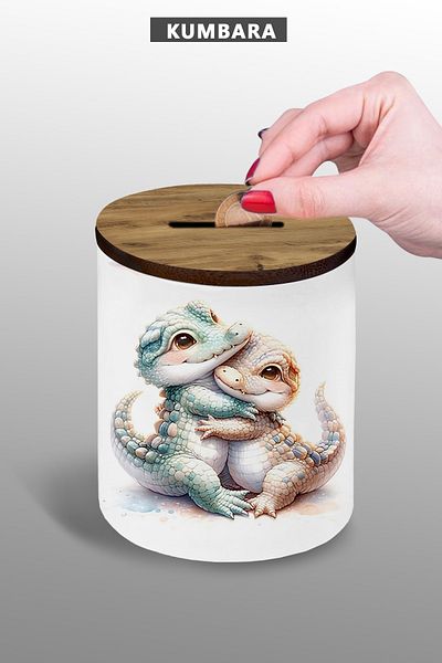 bymat Hugging Crocodile 9cm Small Size Ceramic Piggy Bank
