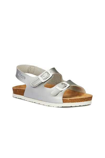 Vicco Last Buckle Girl's Silver Sandals
