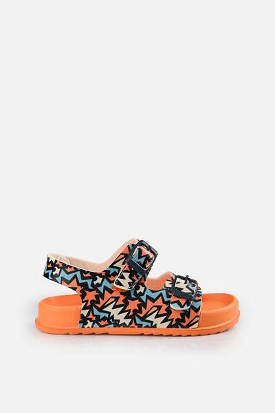 Vicco Miyu Ii Printed Unisex Preschool Orange Sandals