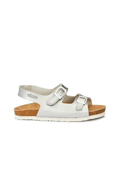 Vicco Last Buckle Girl's Silver Sandals