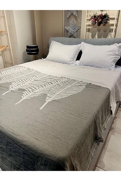 Explore Home Dark Green Cotton and Muslin Array Skin Bedding Urinary