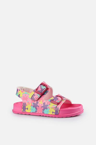 Vicco Miyu Ii Printed Baby Girl Fuchsia Sandals