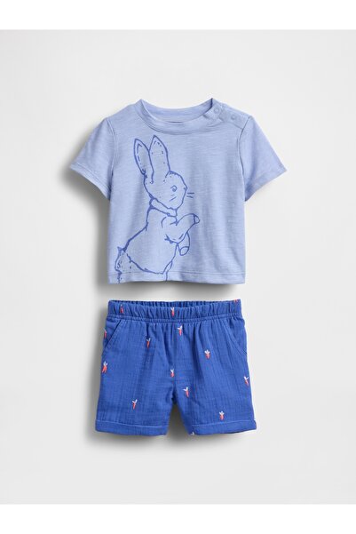 GAP Bebek Mavi Peter Rabbit™ T-Shirt Outfit Set