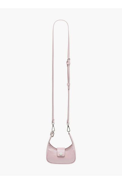 Flora Bella by Shoexpress Solid Crossbody Bag with Detachable Strap and Flap Closure