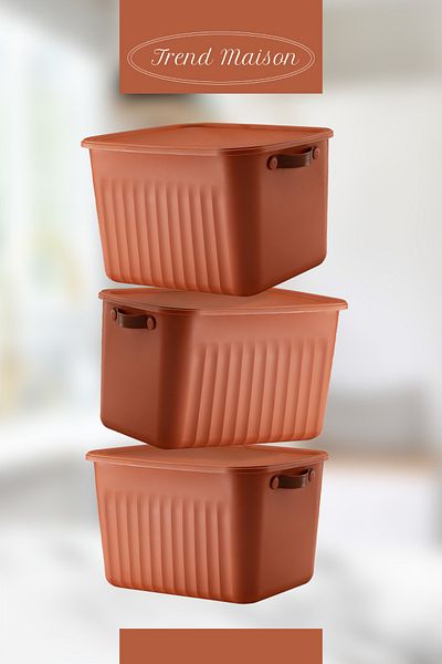 Trend Maison Multi-Purpose Organizer, Box with Lid, 5 Different Color Options, Decorative Storage Box, Organizer