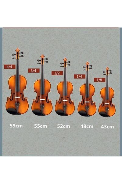 Depox Classical Wooden Violin 1/8 Case Included