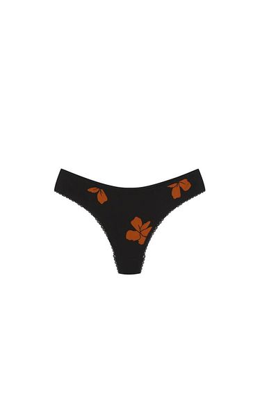 modaserdem Mdsrdm Cotton 3-Piece Thong Panties Black-95% Cotton