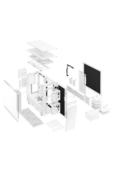 Fractal Design Carcasa Fractal Design Define 7 White Clear, Sticlă securizată (Alb)