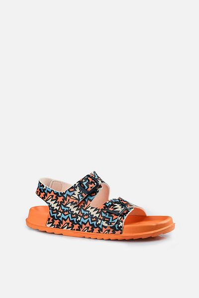 Vicco Miyu Ii Printed Boy's Orange Sandals