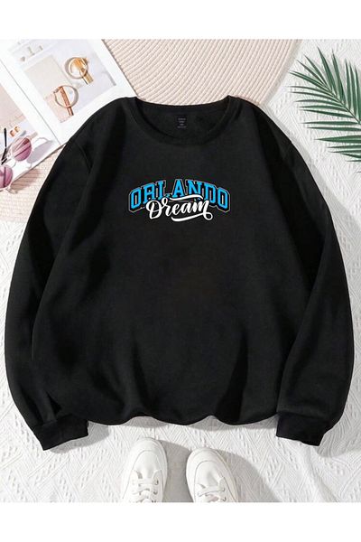 RPT MODA Oversized Orlando Printed Detailled Crewneck Basic Sweatshirt