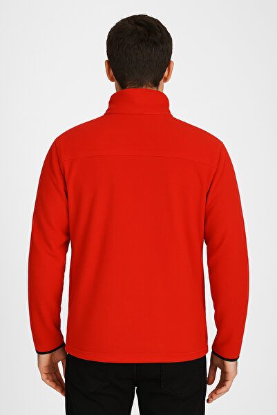 KaeLaurean Чоловічий антипілінговий, не пушиться, стандартний крій, високий комір, не пропускає холод, три кишені, застібка-блискавка, фліс