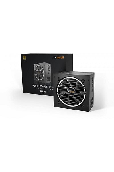 Be Quiet! Sursa BeQuiet PURE POWER 12 M, 550W, 80 Plus Gold, ATX 3.0, PCIe 5.0, 12VHPWR (Negru)
