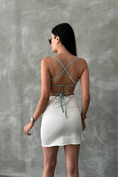 oshebu Water Green – Women's Strappy Crop Blouse