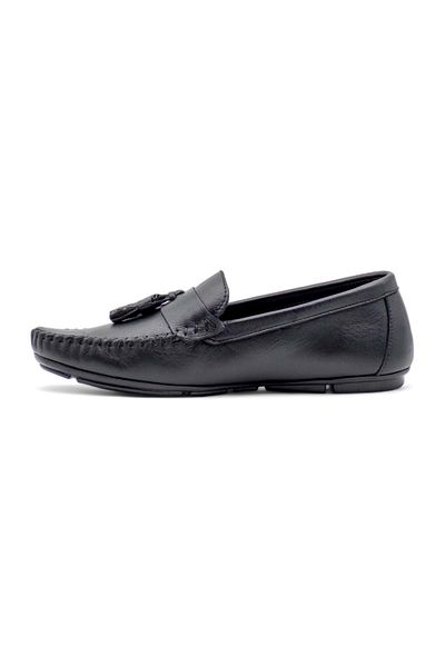 Voyager 4183 Men's Black Leather Loafer - Nata