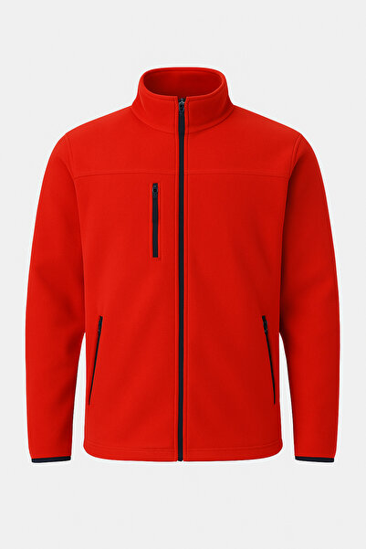 KaeLaurean Чоловічий антипілінговий, не пушиться, стандартний крій, високий комір, не пропускає холод, три кишені, застібка-блискавка, фліс