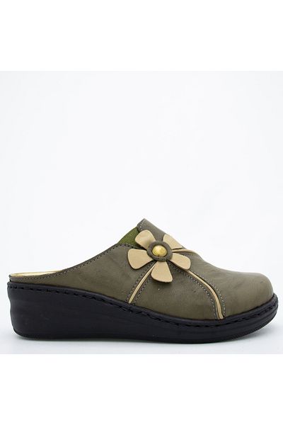 CONSUELO Orthopedic Leather Sabo Slippers with Velcro Soles 10401