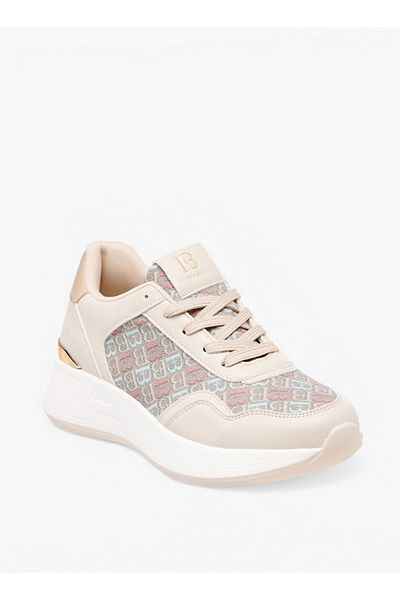 Flora Bella by Shoexpress حذاء رياضي برباط وطبعة مونوغرام