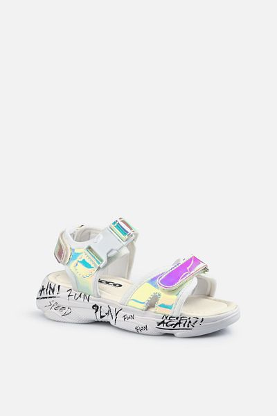 Vicco Tempo Ii Metallic Girls Preschool Silver Sandals