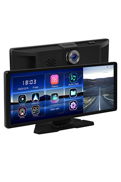 Dark 11.3" IPS CarPlay & Android Auto,Ekran Yansıtma ADAS Sistem 4K Ön&Arka Kameralı AraçMultimedyaEkranı