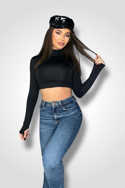 BOMBFIT Intense Black short-sleeved blouse