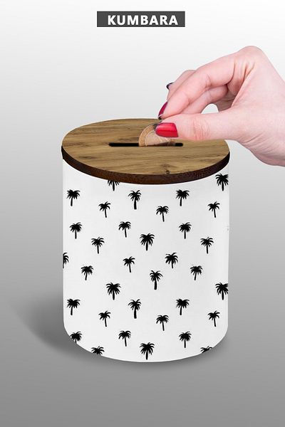 bymat Visual Tree Design Piggy Bank, on Table, 9 Cm, 25 kg
