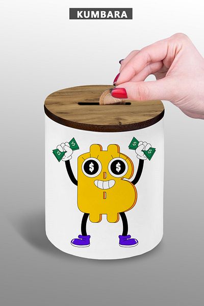 yhfoto Specially Designed Coin Piggy Bank - 9 cm Small Size Ceramic Table Top