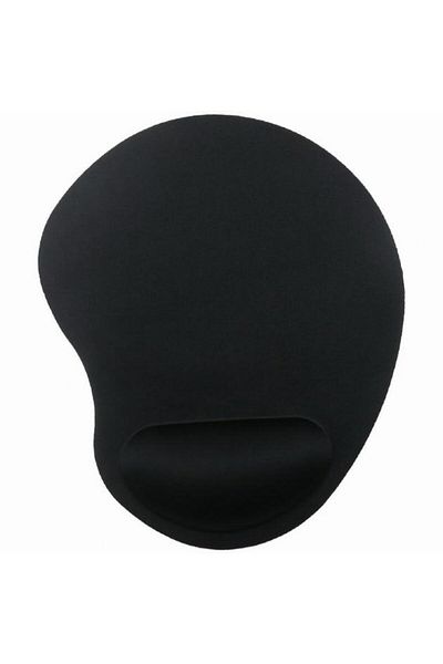 Gembird Mousepad Gembird, cauciuc si material textil, 240 x 200 x 4 mm, Suport ergonomic, Negru, MP-ERGO-01