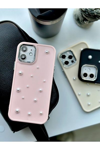 Go Aksesuar حافظة سيليكون مرنة متوافقة مع هاتف Iphone 12 و12 Pro مع لعبة بتصميم اللؤلؤ