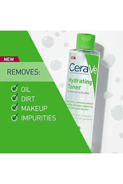 CeraVe Hydrating Toner for Face Non-Alcoholic with Hyaluronic Acid, Niacinamide, and Ceramides for S