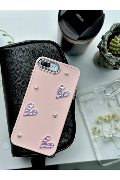 Go Aksesuar جراب سيليكون مرن بتصميم لعبة قلب حجري متوافق مع هاتف Iphone 7 Plus و8 Plus