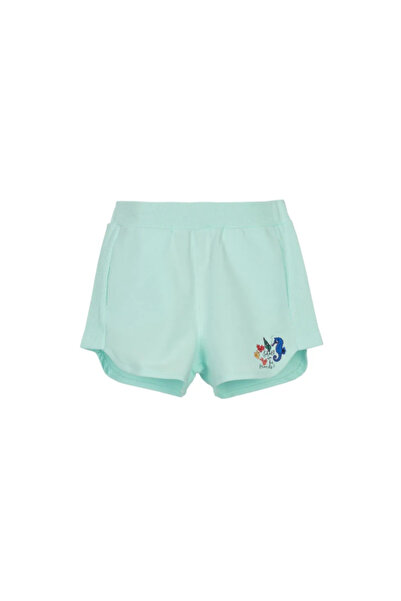 LOVETTI Mint Iki Iplik Deniz Atı Baskılı Kız Çocuk Şort