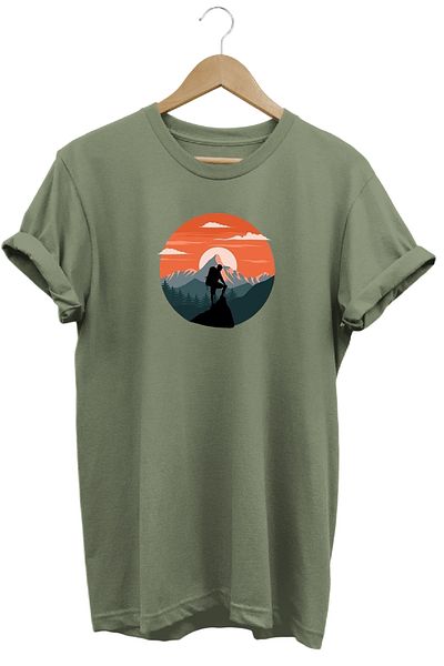 remonz Μπλουζάκι Mountaineer Hiking Printed Oversize 100% Βαμβάκι