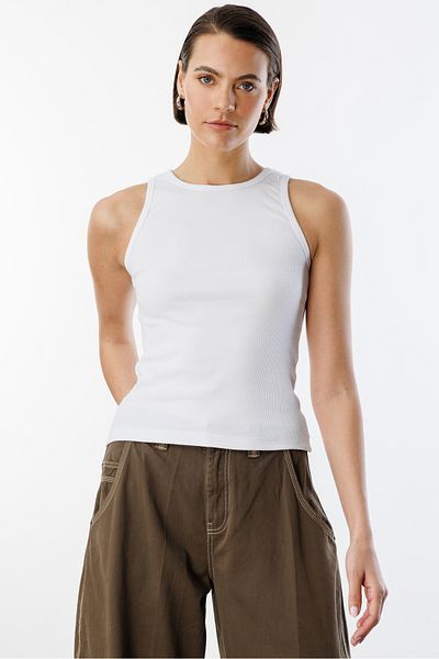 GENIUS STORE Tricou de bază cu aspect cu nervuri pentru femei ATLET2